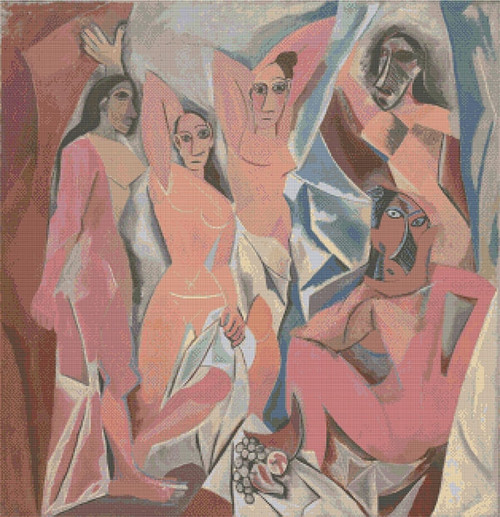 Les Demoiselles d'Avignon Cross Stitch Pattern - Pablo Picasso