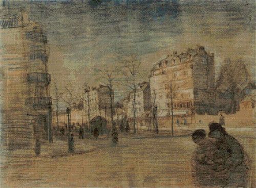 The Boulevard de Clichy Cross Stitch Pattern - Vincent van Gogh