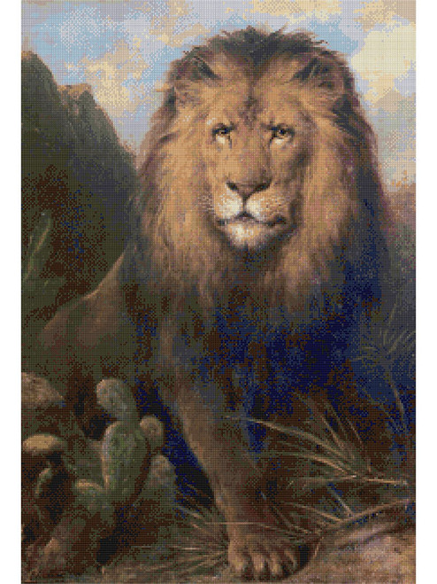 Abessynian Lion Cross Stitch Pattern - Otto Eerelman