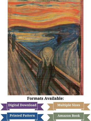 The Scream! Cross Stitch Pattern Book - Edvard Munch
