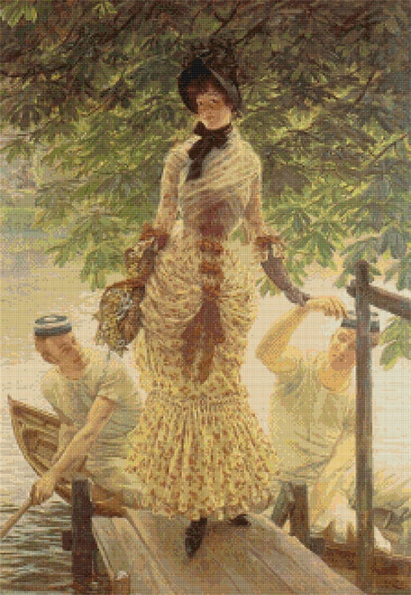 On the Thames Cross Stitch Chart - James Tissot