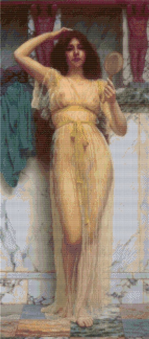 The Mirror Cross Stitch Pattern - John William Godward