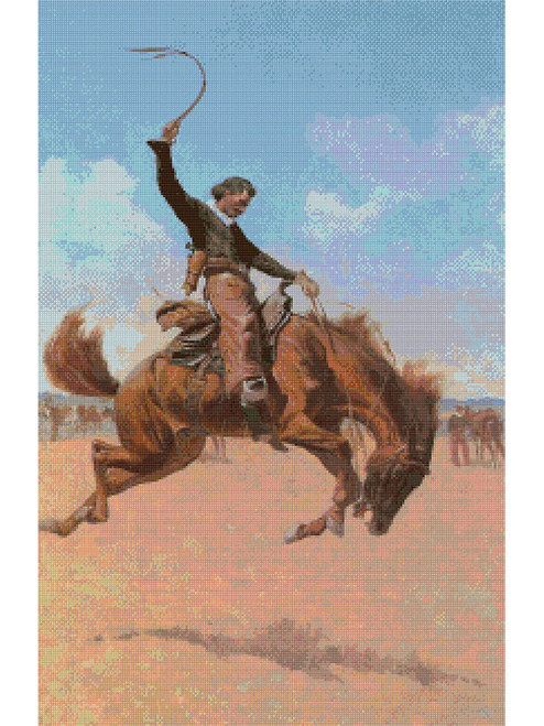 The Bronco Buster Cross Stitch Pattern - Frederic Remington