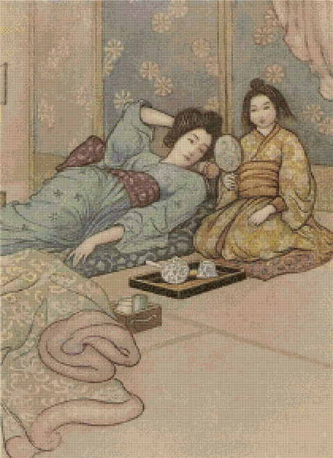 Matsuyama's Mirror Cross Stitch Pattern - Warwick Goble