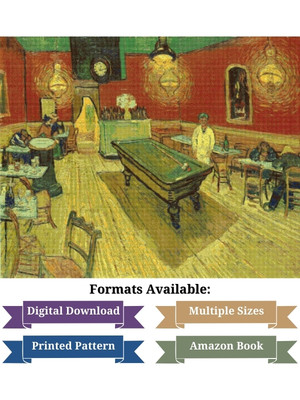 The Night Café Cross Stitch Pattern - Vincent van Gogh