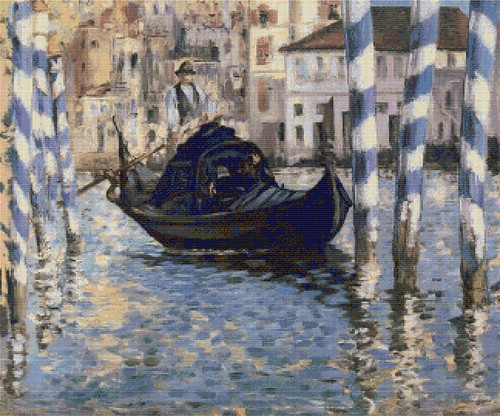 The Grand Canal, Venice Cross Stitch Chart - Edouard Manet