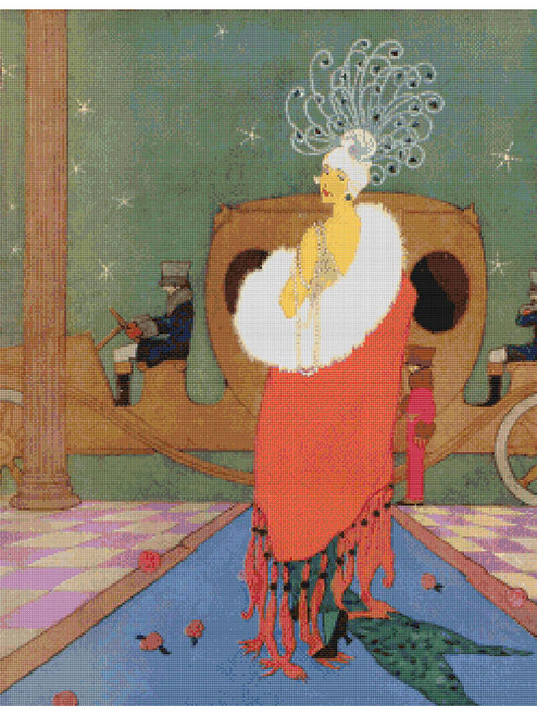 Collier's Magazine Cover - January 5, 1918 Cross Stitch Pattern