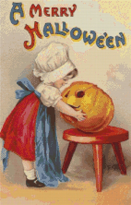 A Merry Halloween Cross Stitch Pattern