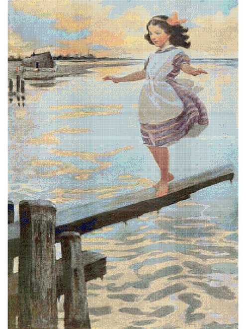 Little Em'ly Cross Stitch Chart - Jessie Willcox Smith