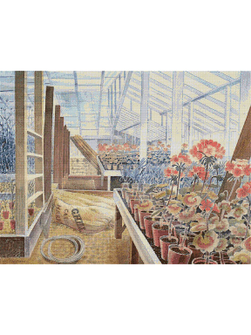 Geraniums and Carnations Cross Stitch Pattern - Eric Ravilious