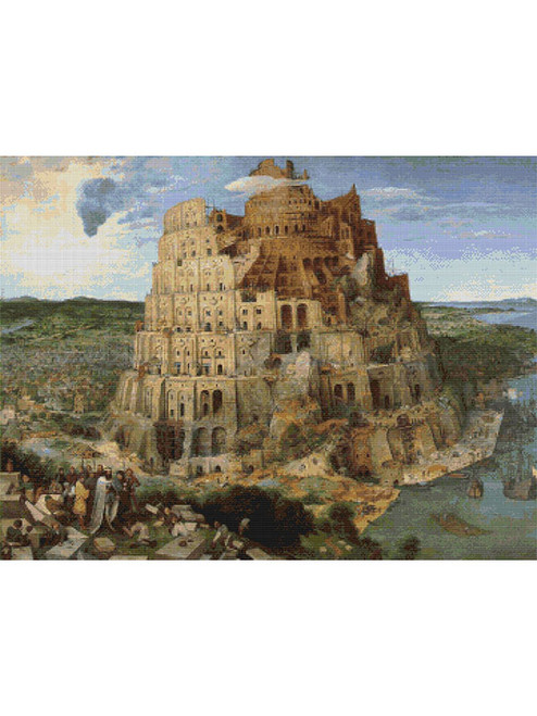 Tower of Babel Cross Stitch Pattern - Pieter Bruegel the Elder Tower of Babel Cross Stitch Pattern - Pieter Bruegel the Elder
