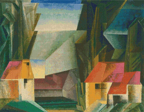 Hopfgarten Cross Stitch Chart - Lyonel Feininger