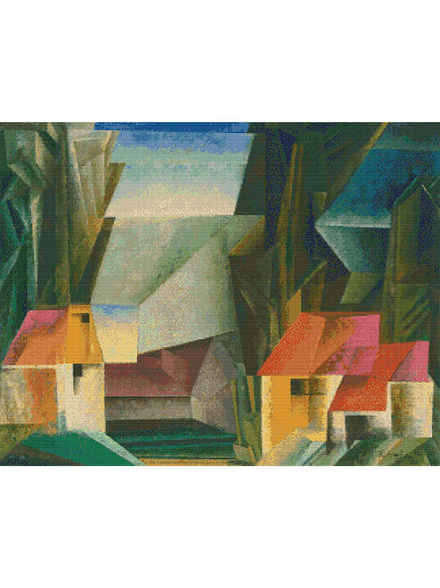 Hopfgarten Cross Stitch Chart - Lyonel Feininger