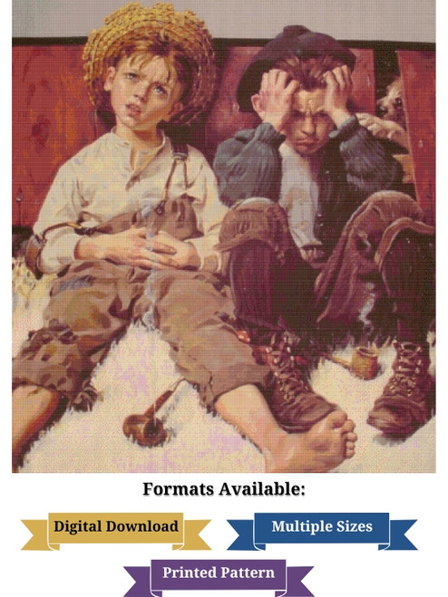 Retribution Cross Stitch Pattern - Norman Rockwell