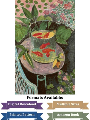 Goldfish Cross Stitch Pattern - Henri Matisse