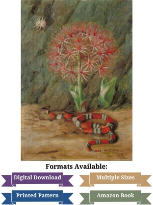 Flor Imperiale, Coral Snake and Spider, Brazil Cross Stitch Pattern – Marianne North