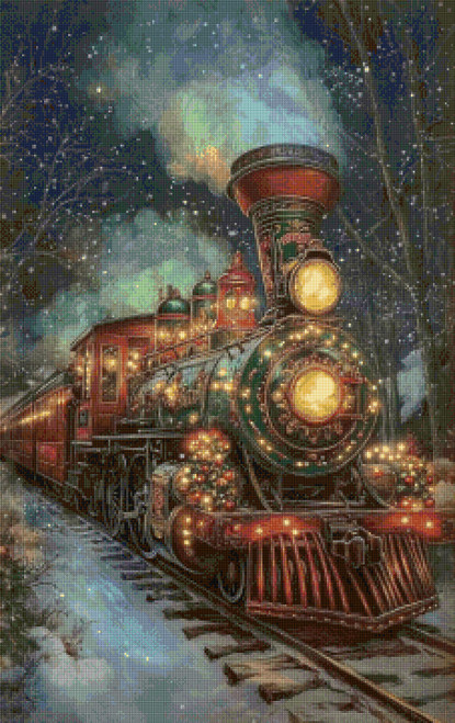 Midnight Express - A Steampunk Christmas Cross Stitch Pattern Midnight Express - A Steampunk Christmas Cross Stitch Pattern