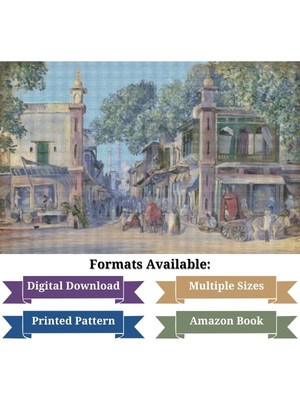 The Street of Blood, Delhi Cross Stitch Pattern – Marianne North