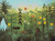 Exotic Landscape with Lion and Lioness in Africa Cross Stitch Pattern - Henri Rousseau