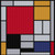 Composition with Red, Yellow, Blue and Black Cross Stitch Pattern - Piet Mondrian