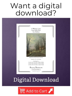 A Wintry Moon Cross Stitch Pattern - Digital Download