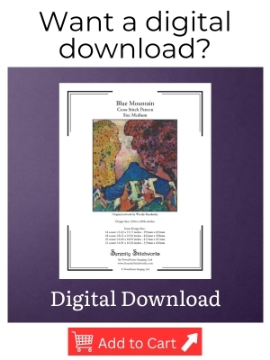 Blue Mountain Cross Stitch Pattern - Digital Download