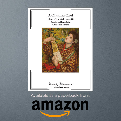 A Christmas Carol Cross Stitch Pattern Book - Dante Gabriel Tossetti