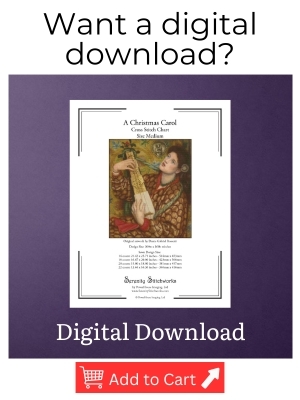 A Christmas Carol Cross Stitch Pattern - Dante Gabriel Rossetti