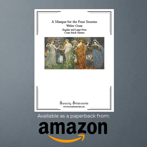 A Masque for the Four Seasons Cross Stitch Pattern Book - Walter Crane