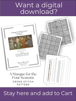 A Masque for the Four Seasons Cross Stitch Pattern - Walter Crane