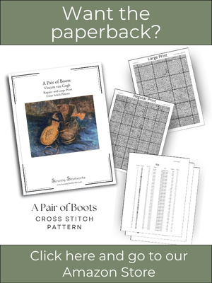 A Pair of Boots Cross Stitch Pattern - Vincent van Gogh