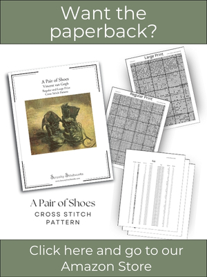 A Pair of Shoes Cross Stitch Pattern - Vincent van Gogh