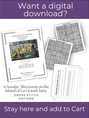 A Sunday Afternoon on the Island of La Grande Jatte Cross Stitch Pattern - Georges Seurat