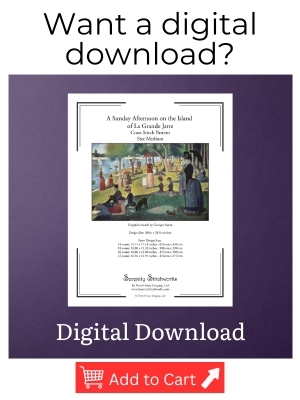 A Sunday Afternoon on the Island of La Grande Jatte Cross Stitch Pattern - Georges Seurat - Digital Download
