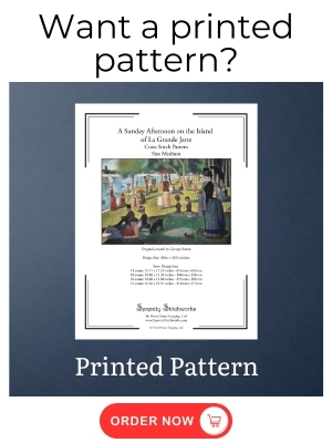 A Sunday Afternoon on the Island of La Grande Jatte Cross Stitch Pattern - Georges Seurat - Printed Pattern