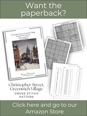 Christopher Street, Greenwich Village Cross Stitch Pattern