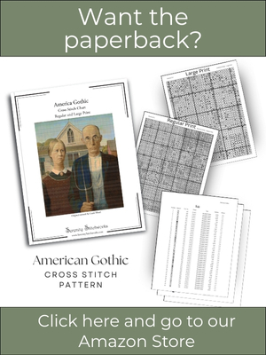 American Gothic Cross Stitch Pattern - Grant Wood
