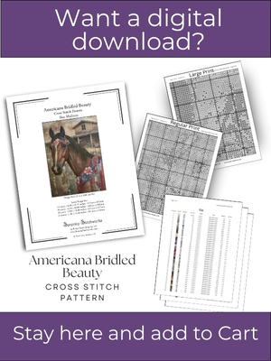 Americana Bridled Beauty Cross Stitch Pattern