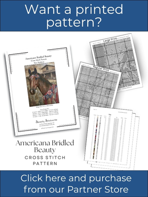 Americana Bridled Beauty Cross Stitch Pattern