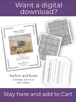 Anchors and Boats Cross Stitch Pattern &ndash; Eric Ravilious