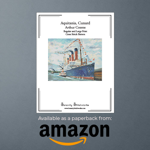 Aquitania, Cunard Cross Stitch Pattern Book