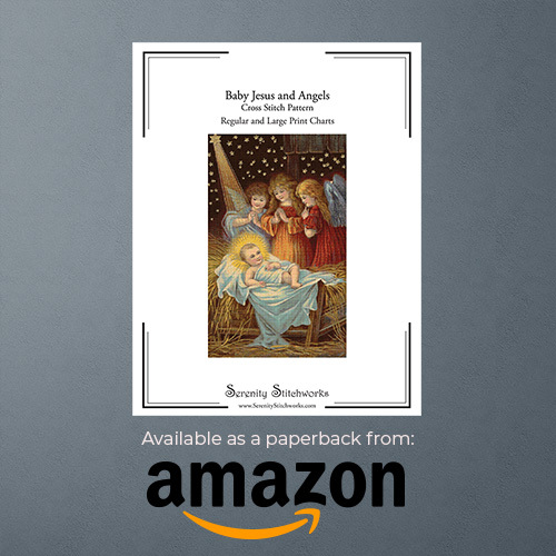 Baby Jesus and Angels Cross Stitch Pattern Book