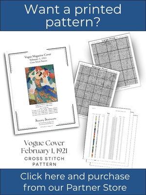 Vogue Magazine Cover - February 1, 1921 Cross Stitch Pattern – Helen Dryden
