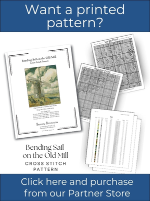 Bending Sail on the Old Mill Cross Stitch Pattern &ndash; Childe Hassam