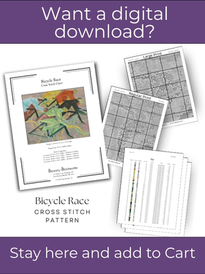 Bicycle Race Cross Stitch Pattern &ndash; Lyonel Feininger