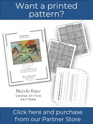 Bicycle Race Cross Stitch Pattern &ndash; Lyonel Feininger