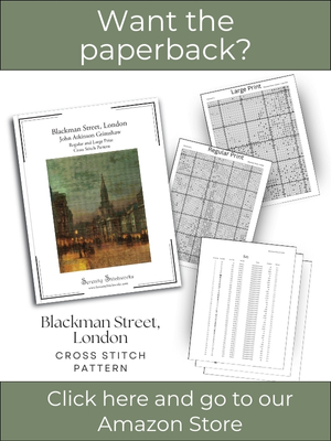 Blackman Street, London Cross Stitch Pattern - John Atkinson Grimshaw