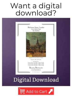 Blackman Street, London Cross Stitch Pattern - John Atkinson Grimshaw - Digital Download