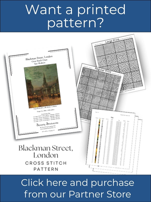 Blackman Street, London Cross Stitch Pattern - John Atkinson Grimshaw