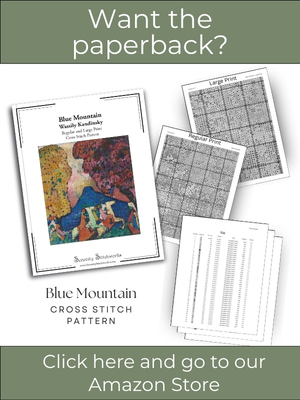 Blue Mountain Cross Stitch Pattern - Wassily Kandinsky